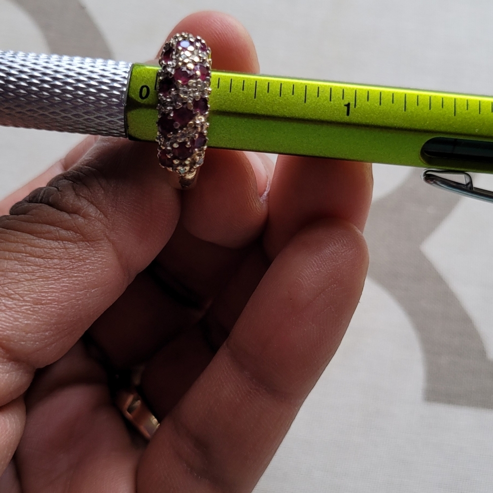 14k Solid Gold Ring Sz7 - image 6